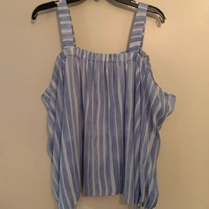 Vince Camuto cold shoulder blouse -04